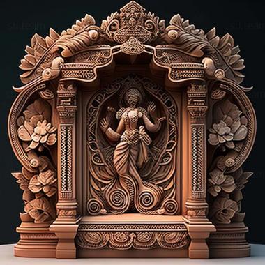 3D model Mandir (STL)